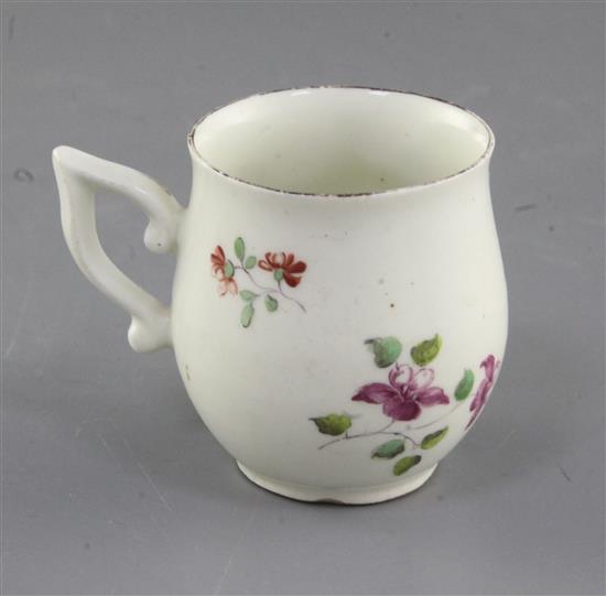 A Derby coffee cup, c.1760, h. 6.5cm